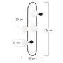 Opviq Abaküs - 4901 Lámpara de pared Blanco y Negro
